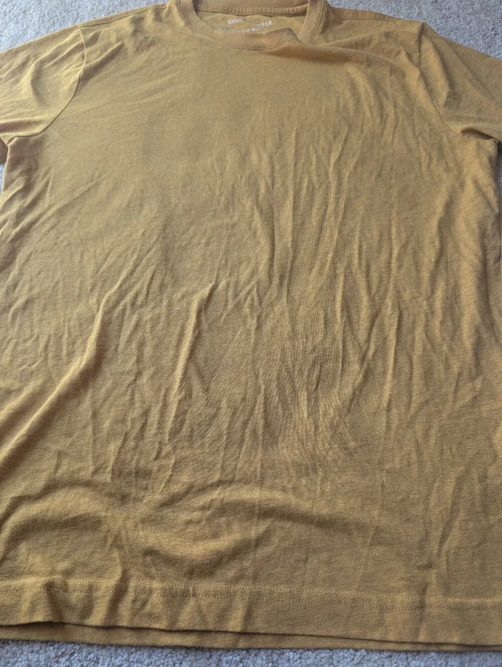 Banana Republic Men's Crew Neck T-Shirt - Mustard